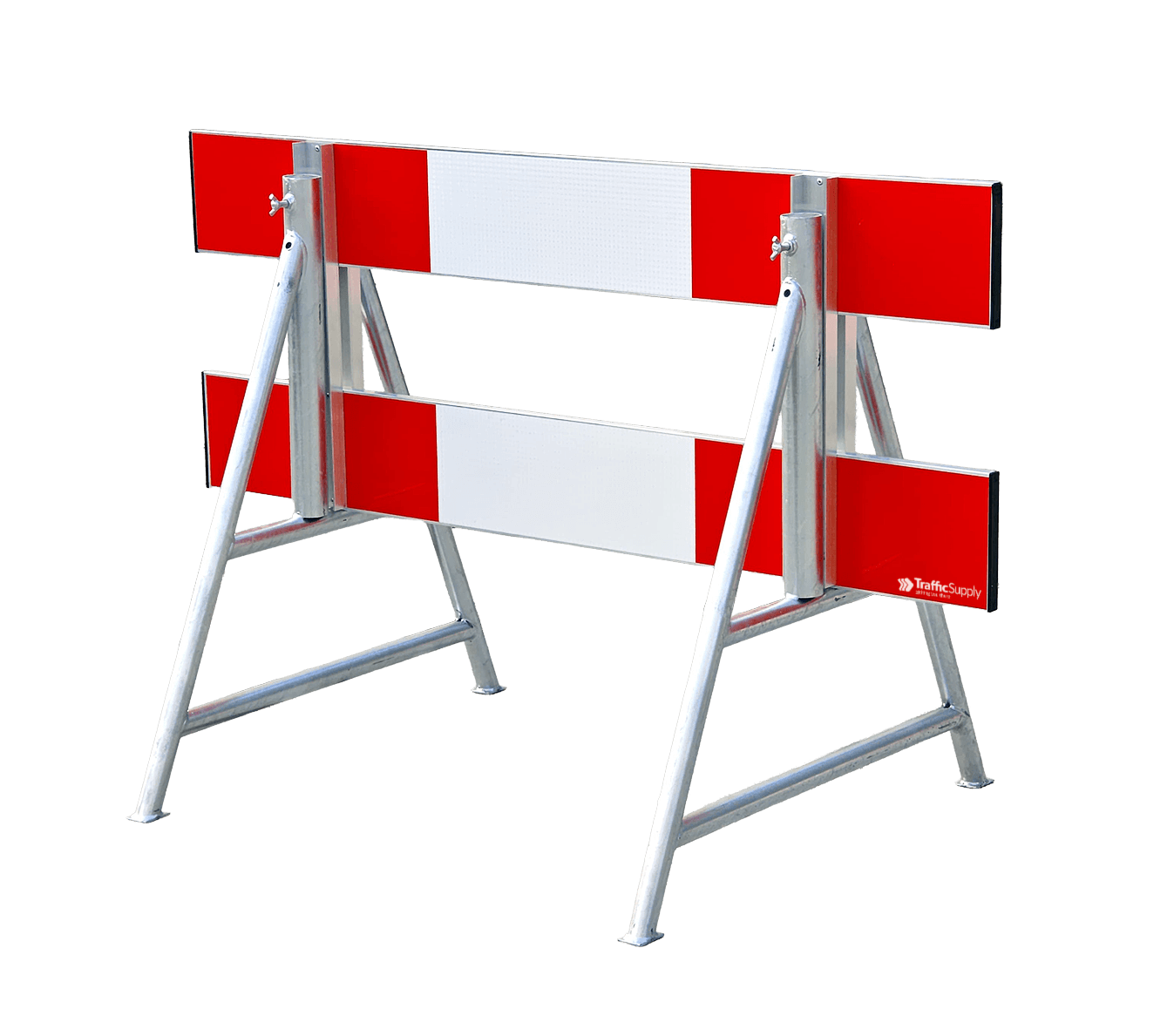 Afzethek aluminium 150cm rood wit reflecterend