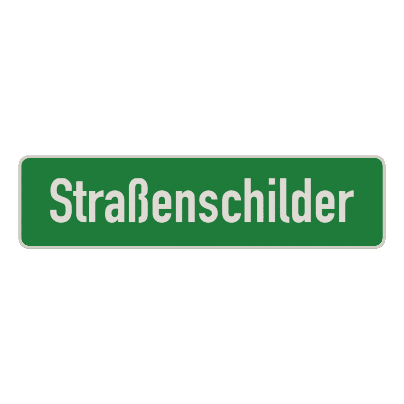 Straßennamenschild 1000x200mm - 1 Zeile ohne Rand