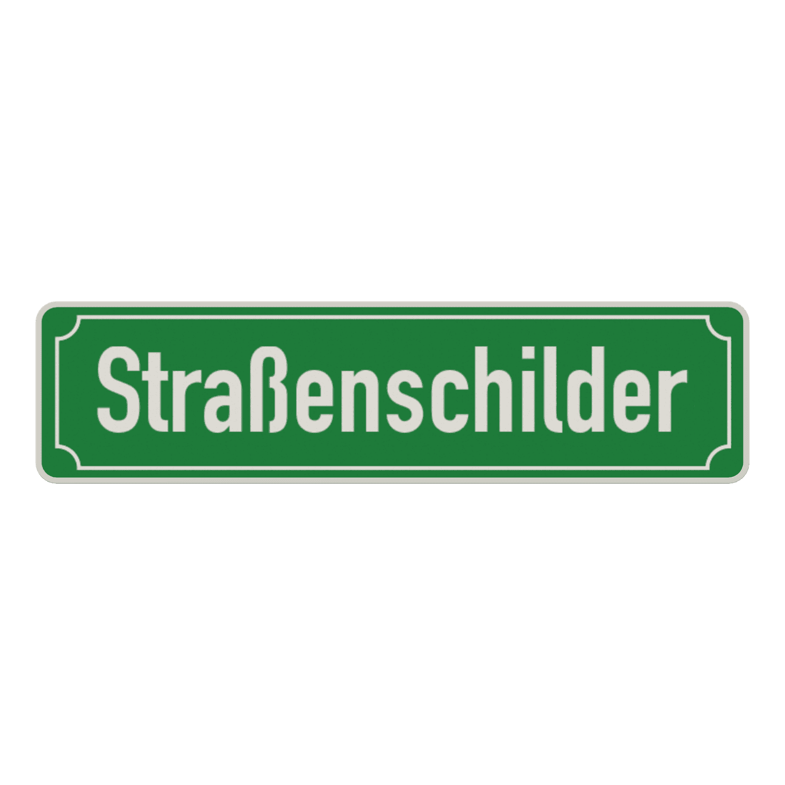 Straßennamenschild 1000x200mm - 1 Zeile mit Rand