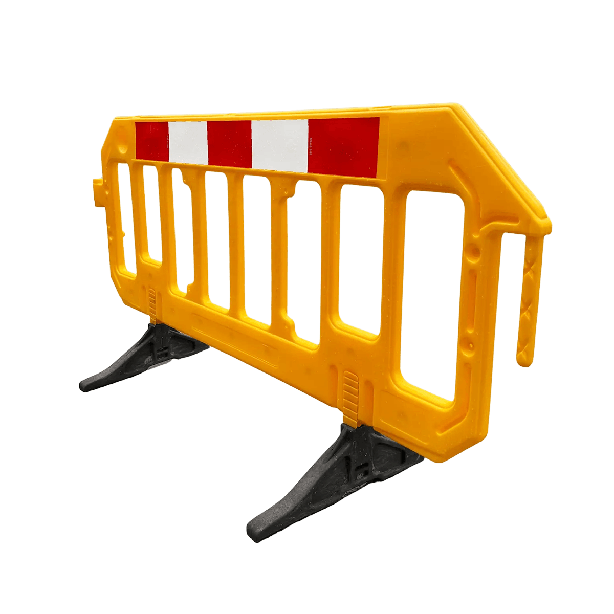 Kunststof afzethek geel - 2000x1000 mm reflecterend met inklapbare voeten