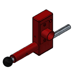 Sluitkast 413FSK – compleet – DRIEHOEKIG rood gecoat