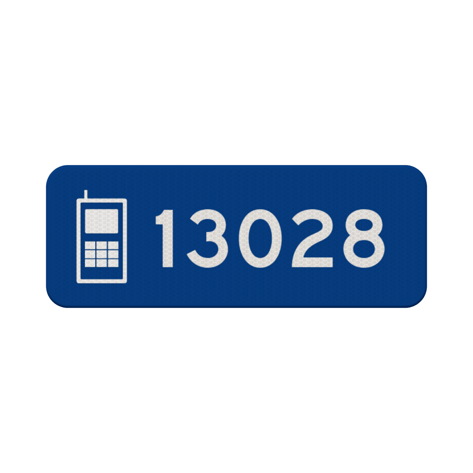 Verkeersbord betaald parkeren zone nummer blauw/wit - reflecterend