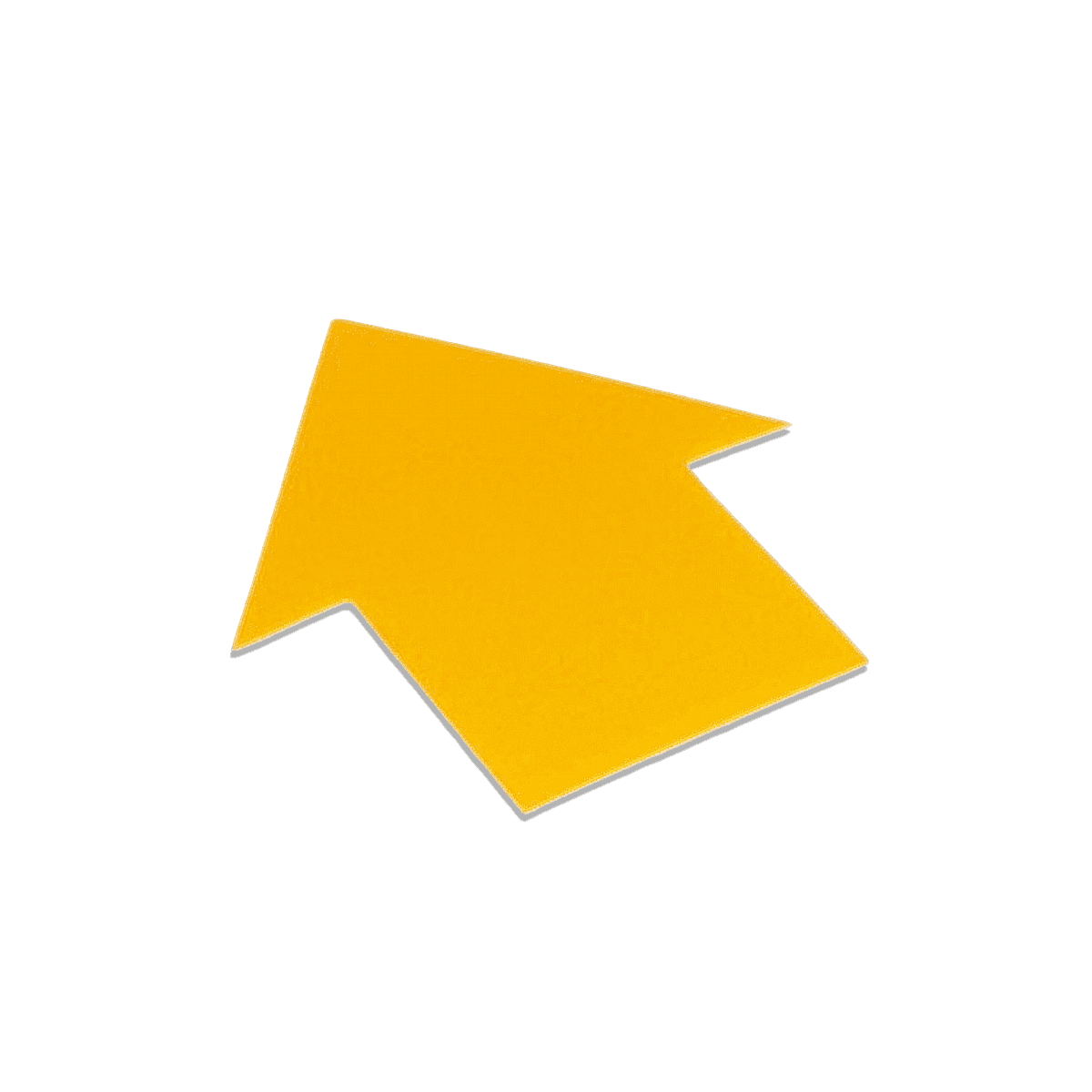 Autocollant de sol - en forme de L - autocollant - jaune - 200 x 200 mm