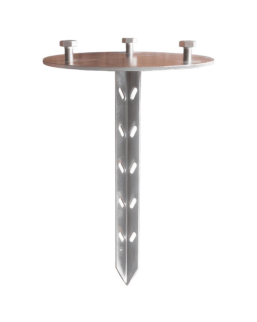 Grondstuk staal Ø200x300mm voor flexibele afzetpaal Ø80mm