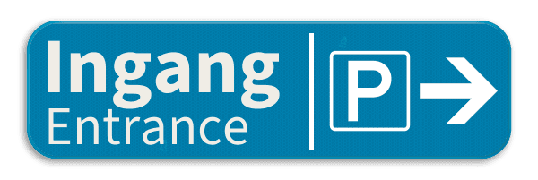 Routebord rechts – 2 tekstregels & picto + pijl