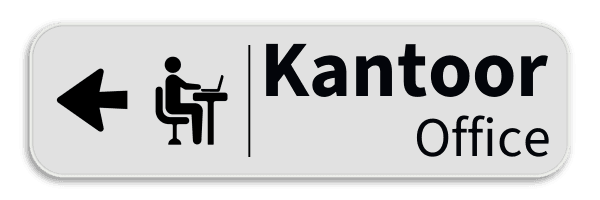 Routebord links – 2 tekstregels & picto + pijl