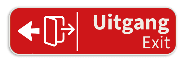 Routebord links – 2 tekstregels & picto + pijl