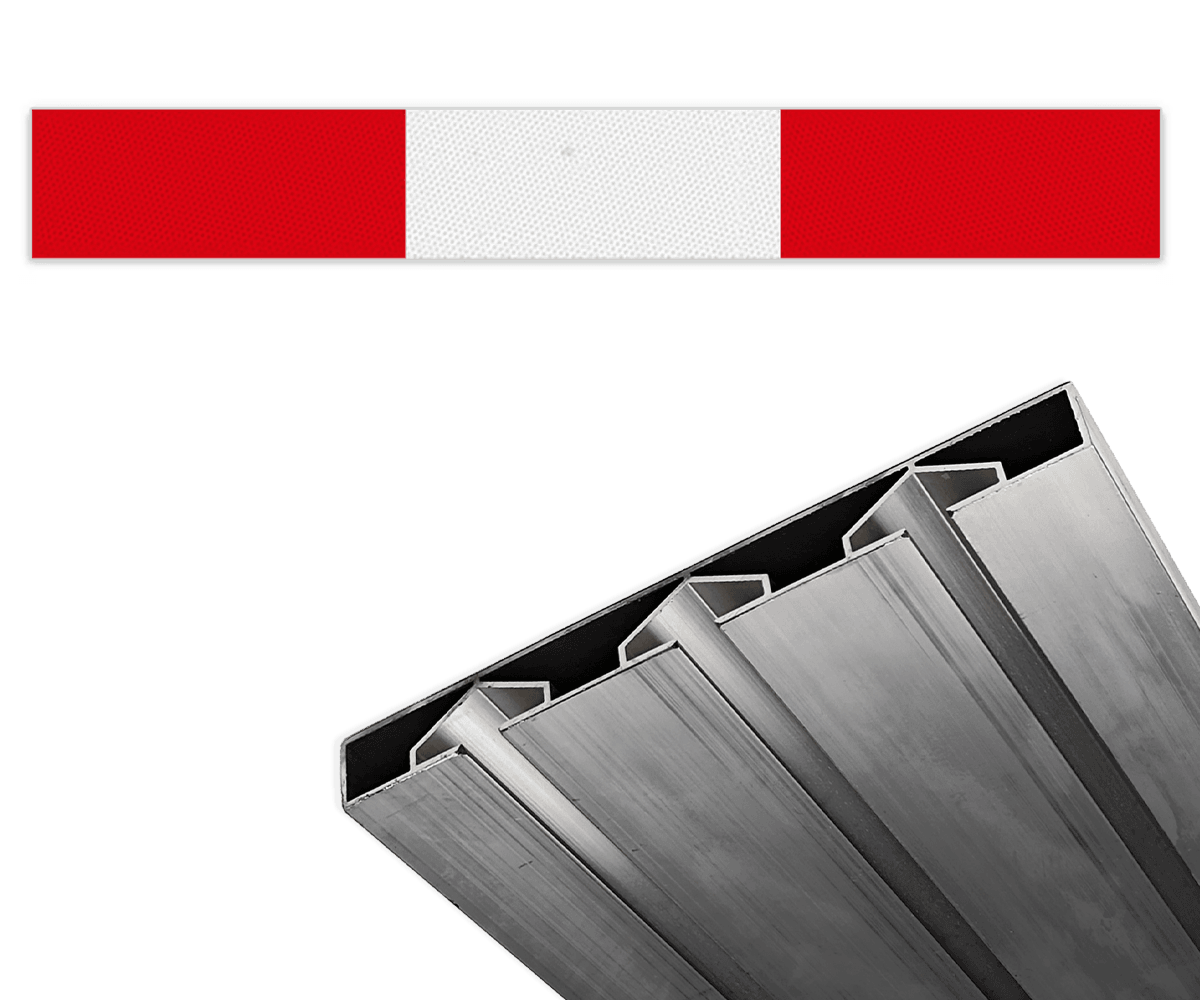 Schrikhekplank BB16 Verzwaard (3-sleuven) blokmotief - reflecterend