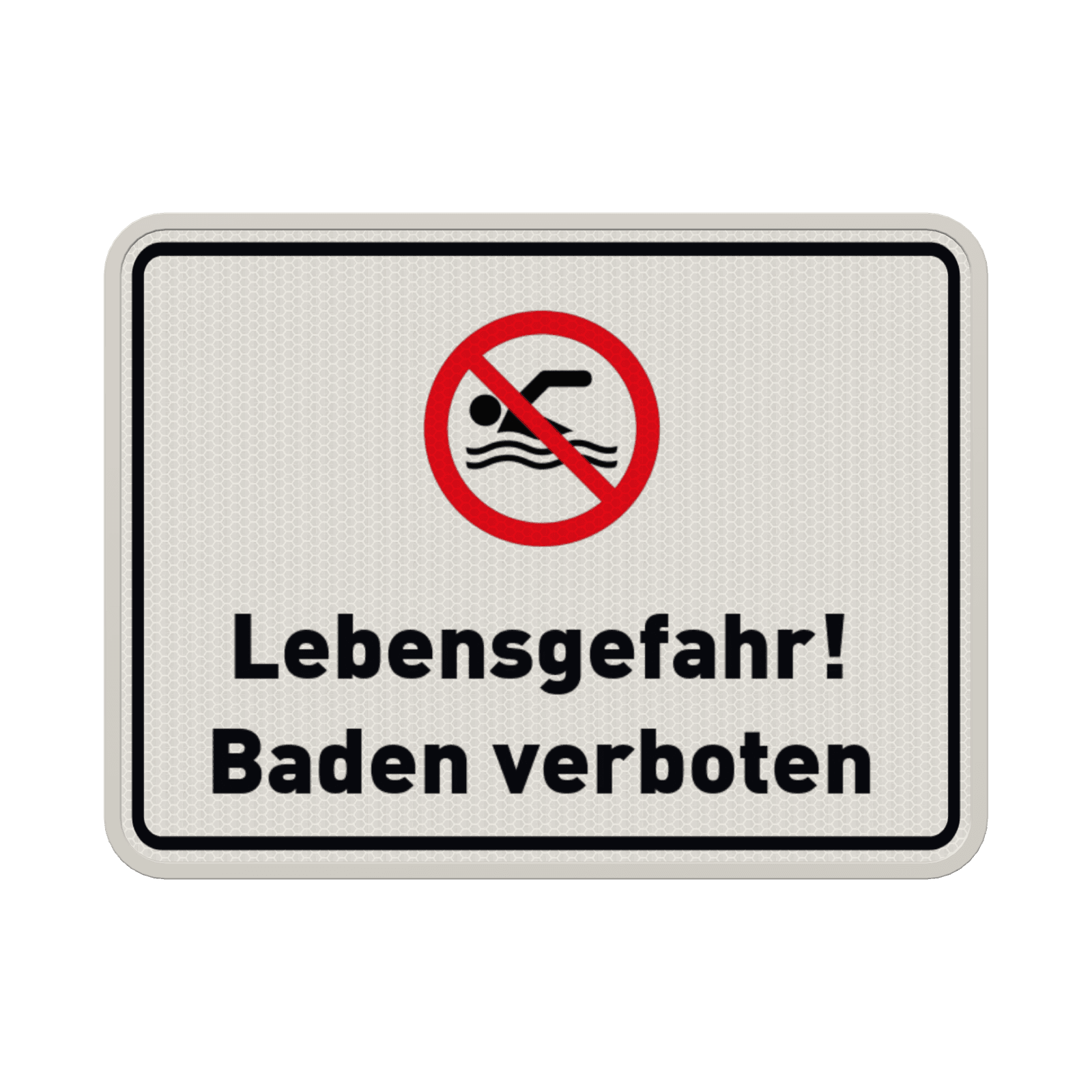 Verbotsschilder Baden / Schwimmen verboten - reflektierend