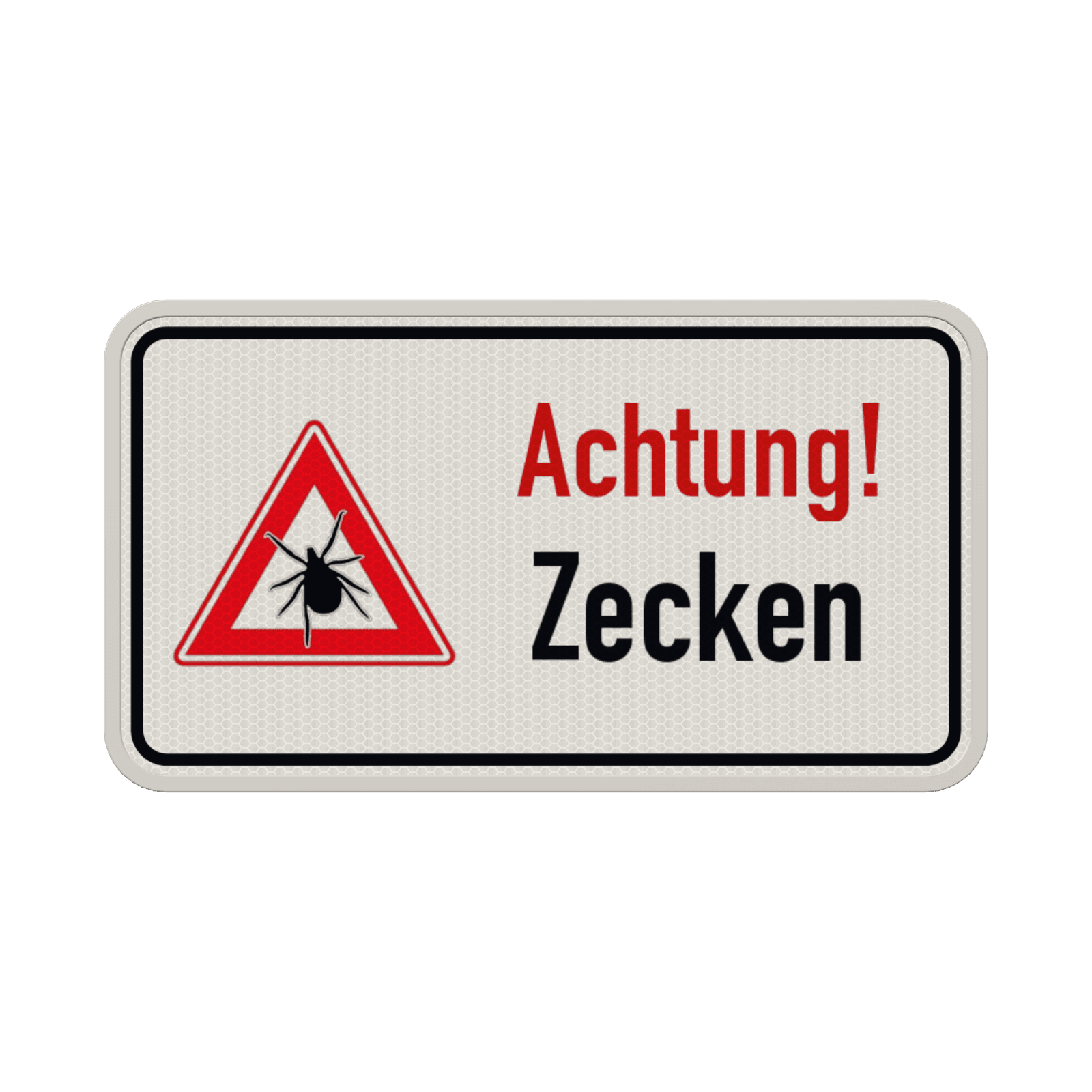 Warnschild Achtung Zecken - reflektierend