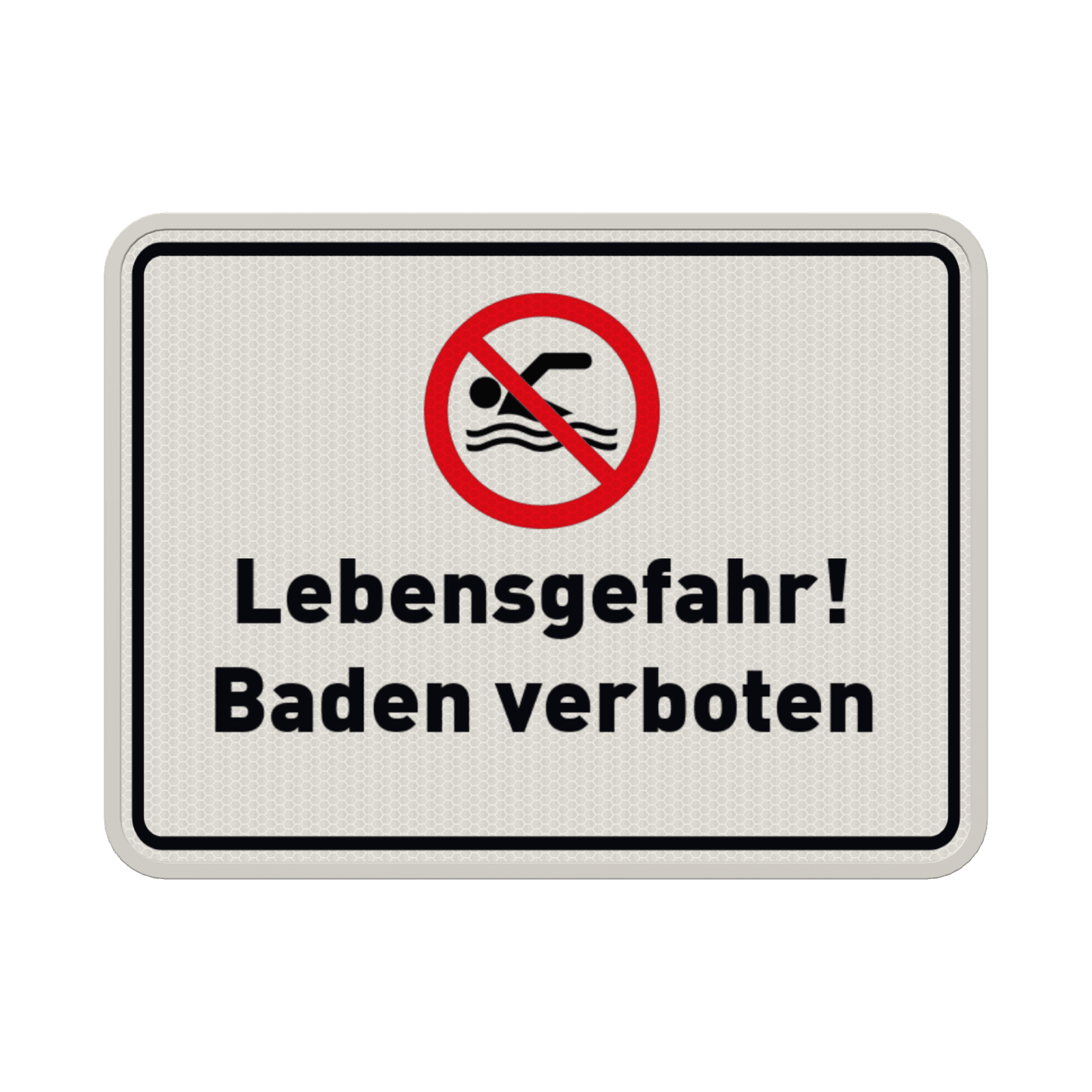 Verbotsschilder Baden / Schwimmen verboten - reflektierend