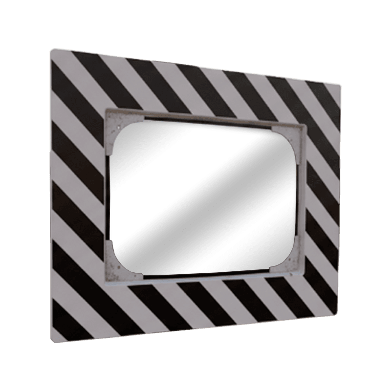 Miroir routier rectangulaire en acrylique 600 x 800 mm avec cadre réfléchissant