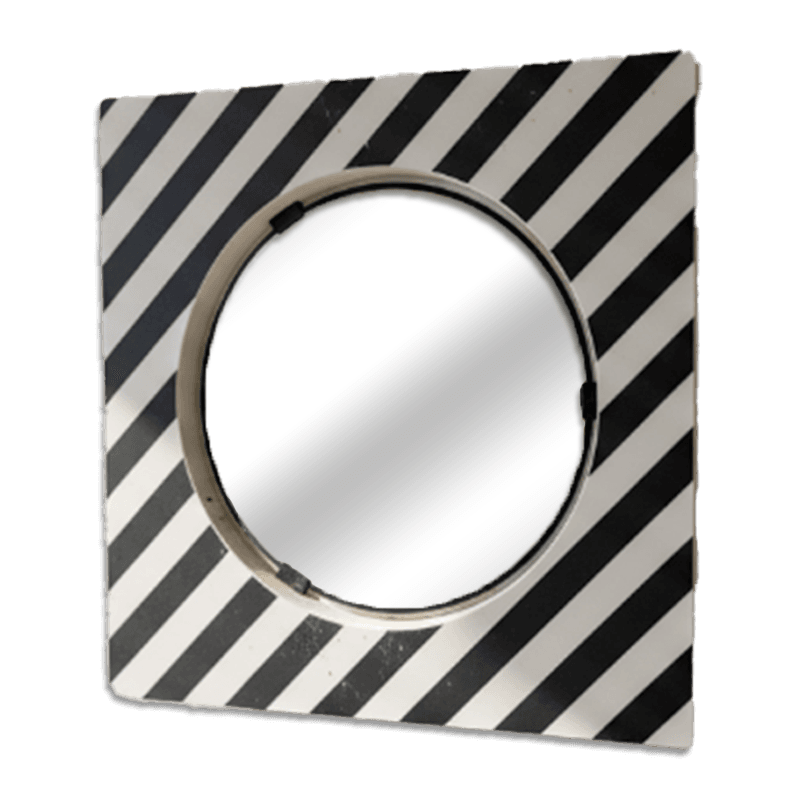 Miroir routier rond en acrylique Ø600 mm avec cadre réfléchissant