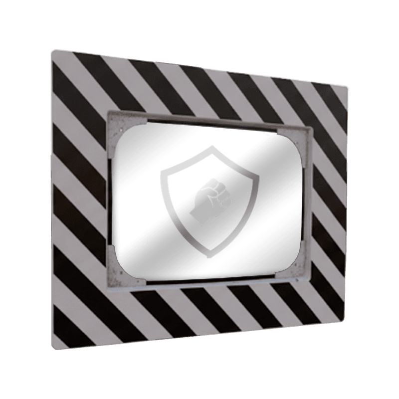 Miroir routier rectangulaire en polycarbonate 600 x 800 mm avec cadre réfléchissant