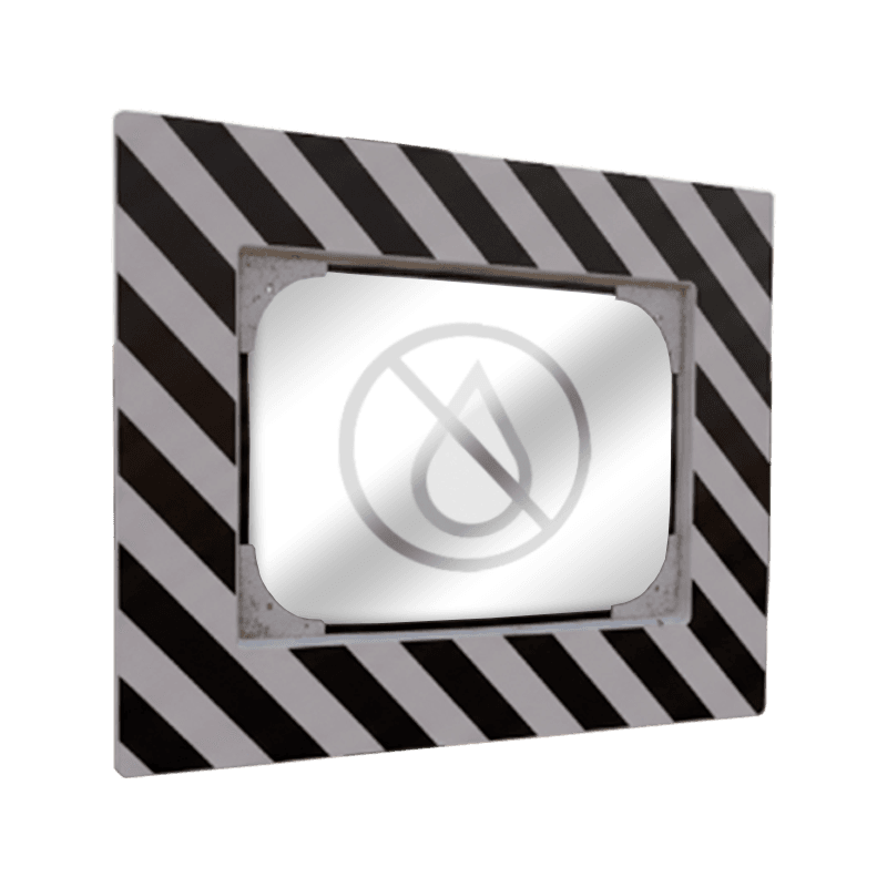 Miroir de circulation anti-condensation 400x600mm en acier inoxydable