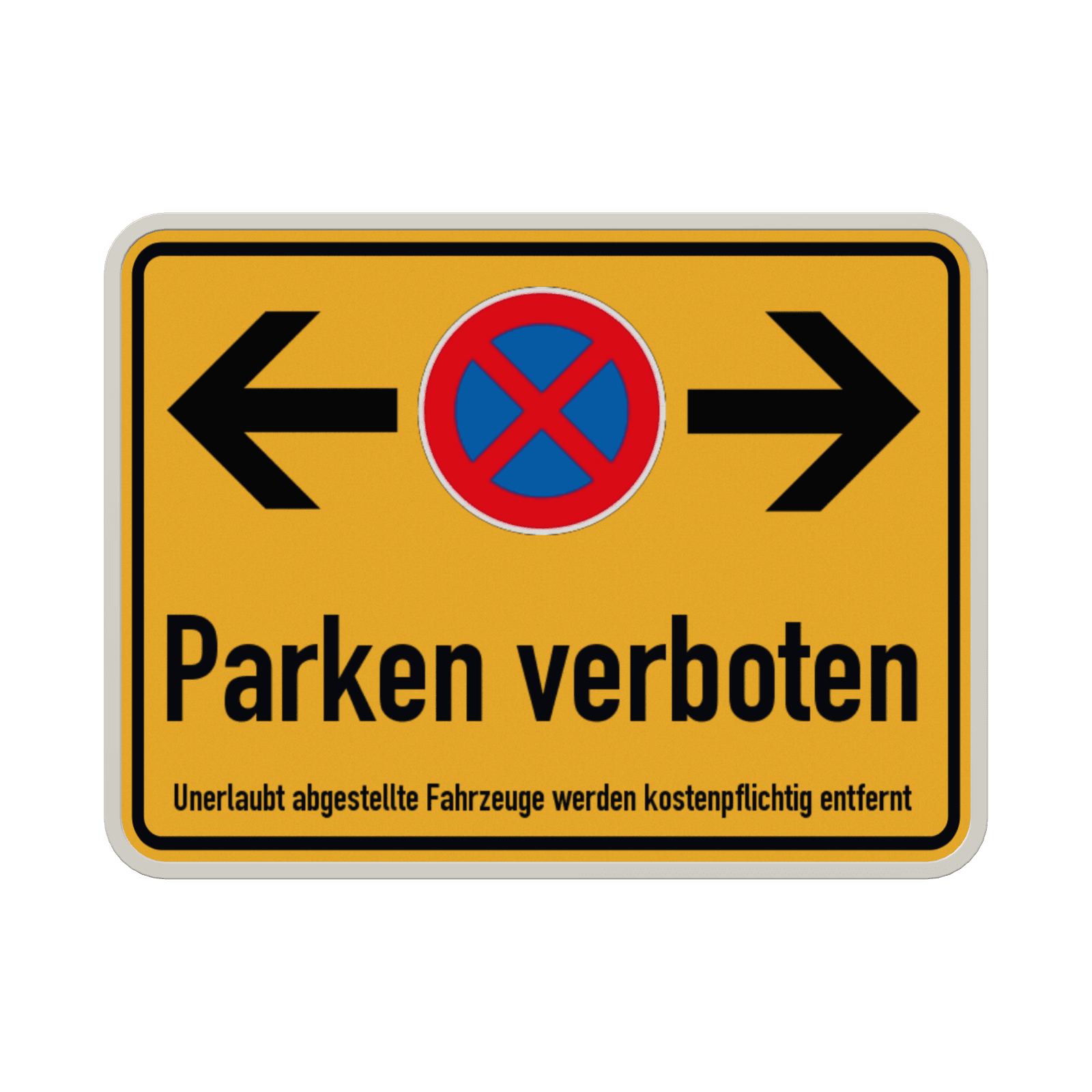 Parkverbotsschilder mit pfeilen (Halteverbot) - reflektierend