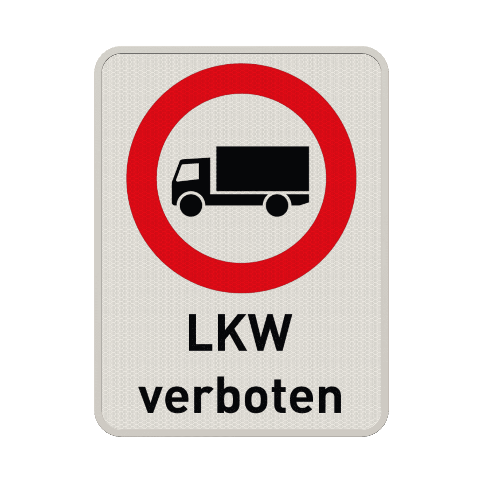 Verkehrsschild LKW durchfahrt verboten (253) - reflektierend