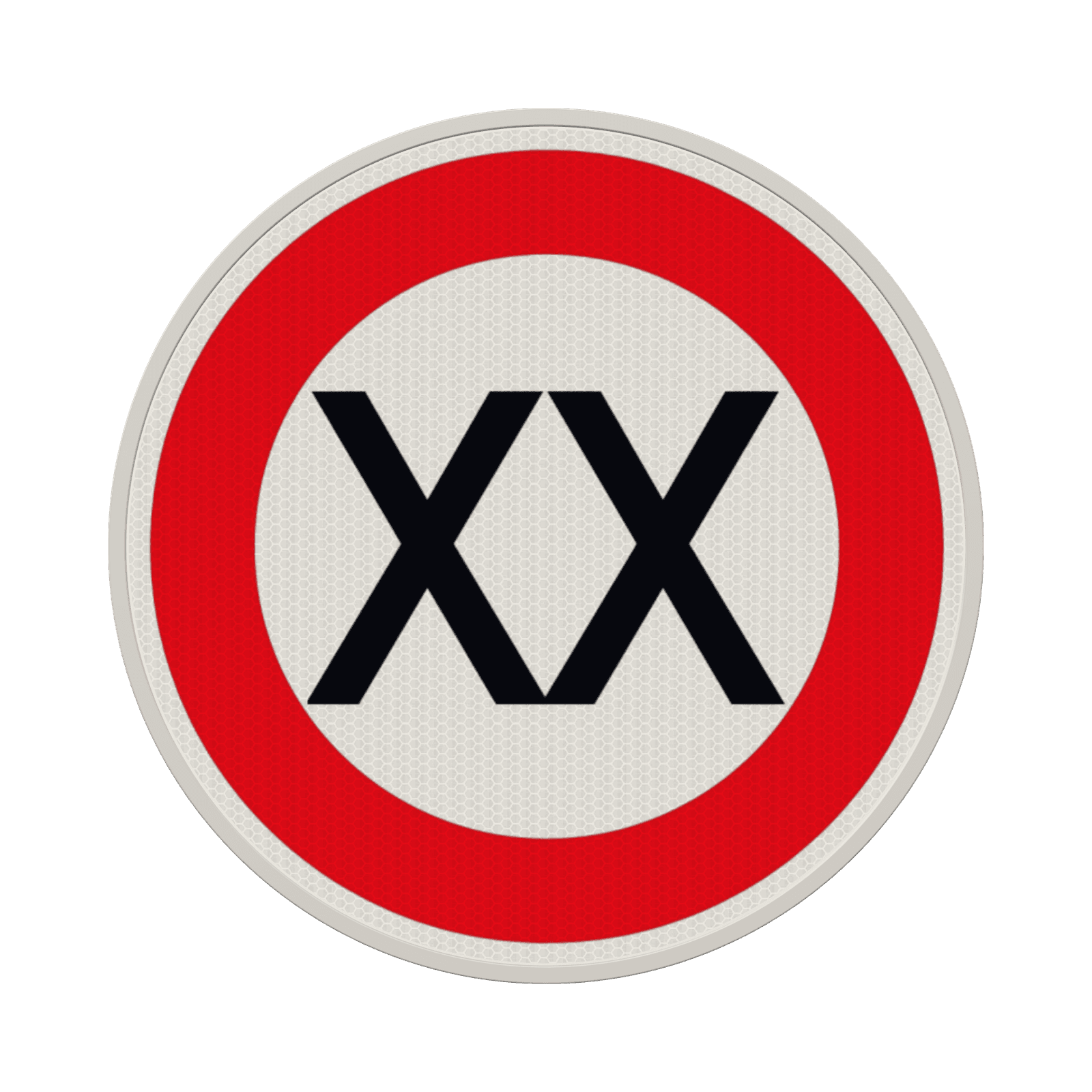 Verkehrszeichen 274 - Geschwindigkeit nach Wunsch