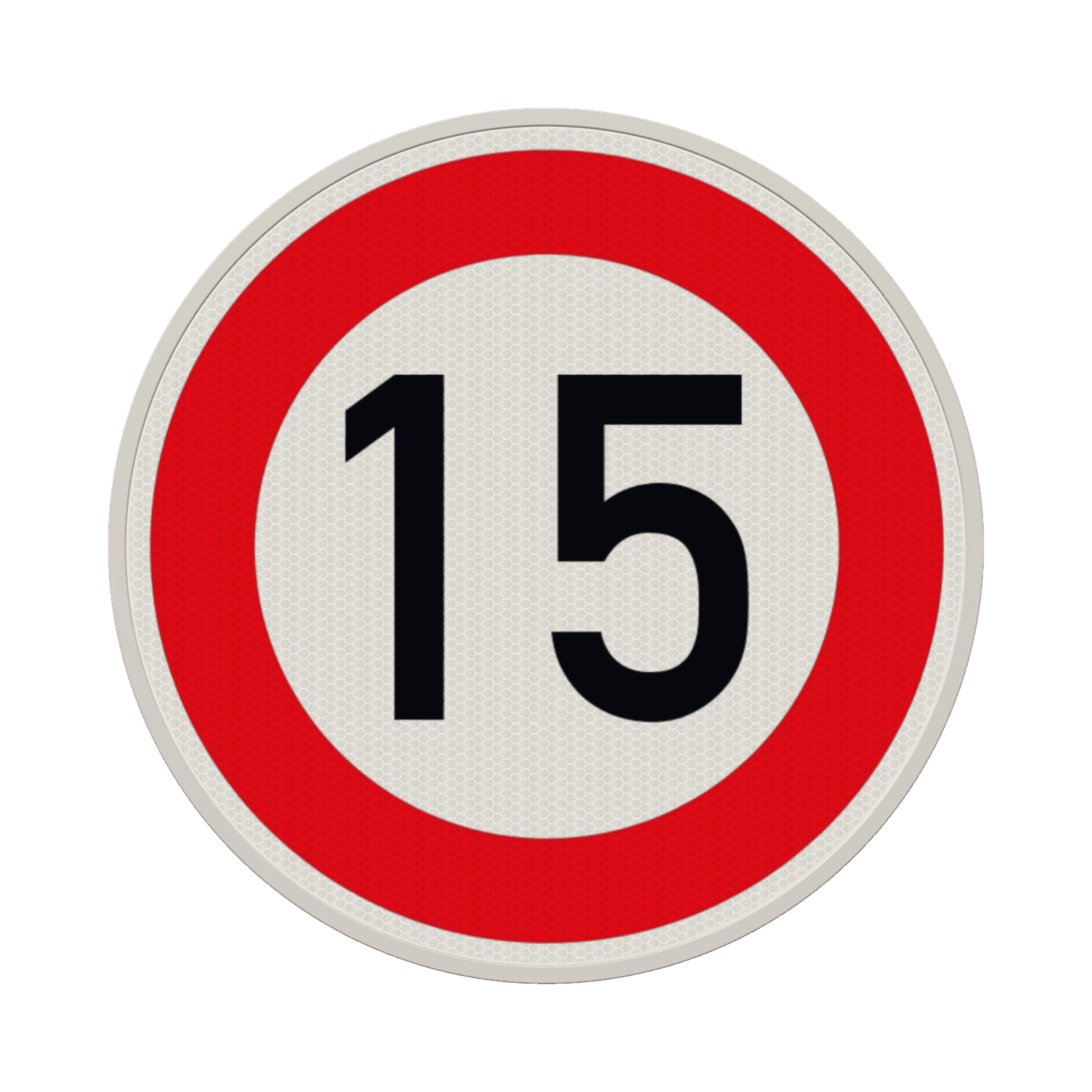 Verkehrszeichen 274-15 - Zulässige Höchstgeschwindigkeit 15 km/h