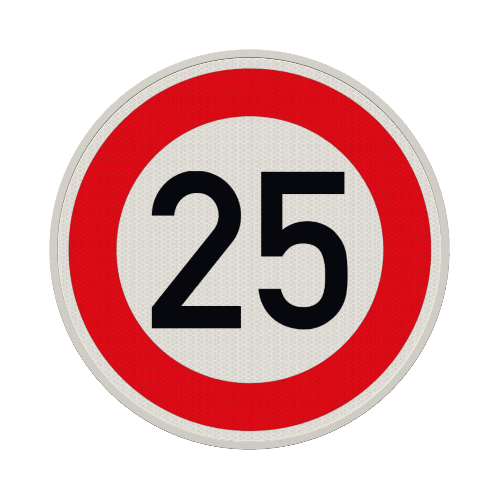 Verkehrszeichen 274-25 - Zulässige Höchstgeschwindigkeit 25 km/h