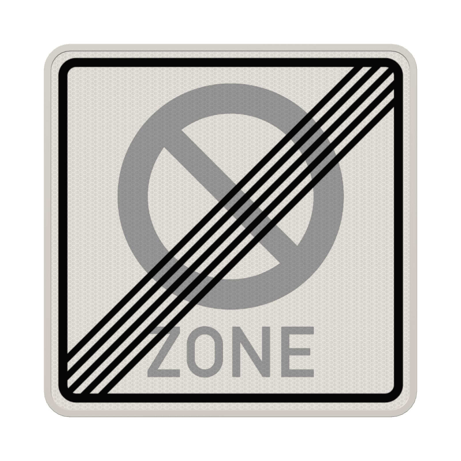 Verkehrszeichen 290.2- Ende eingeschränkten Halteverbots Zone