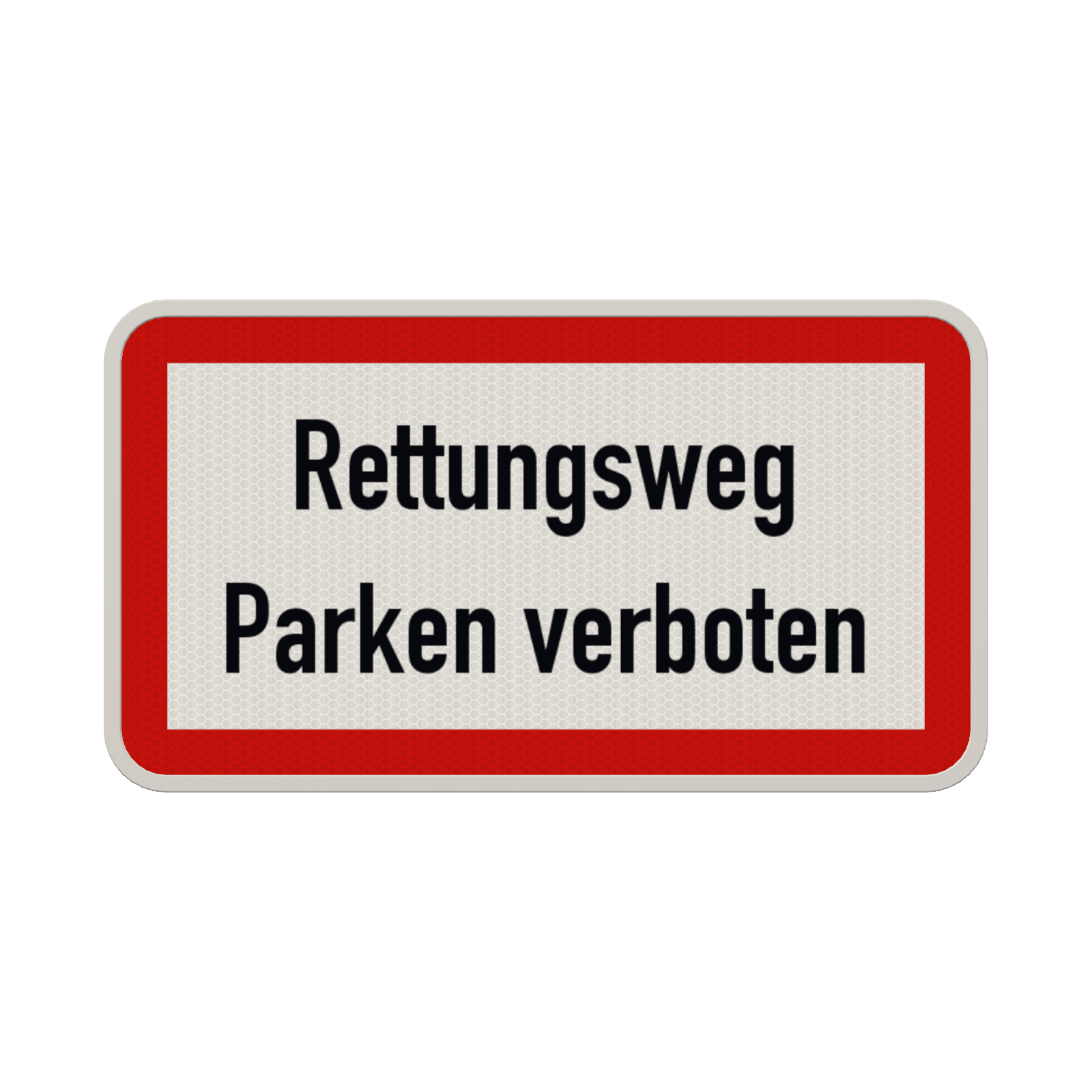 Feuerwehrschild Rettungsweg Parken verboten - reflektierend