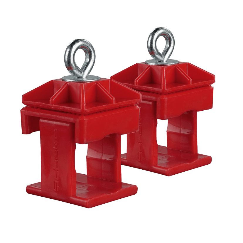 Klemmschelle 40mm aus Kunststoff rot