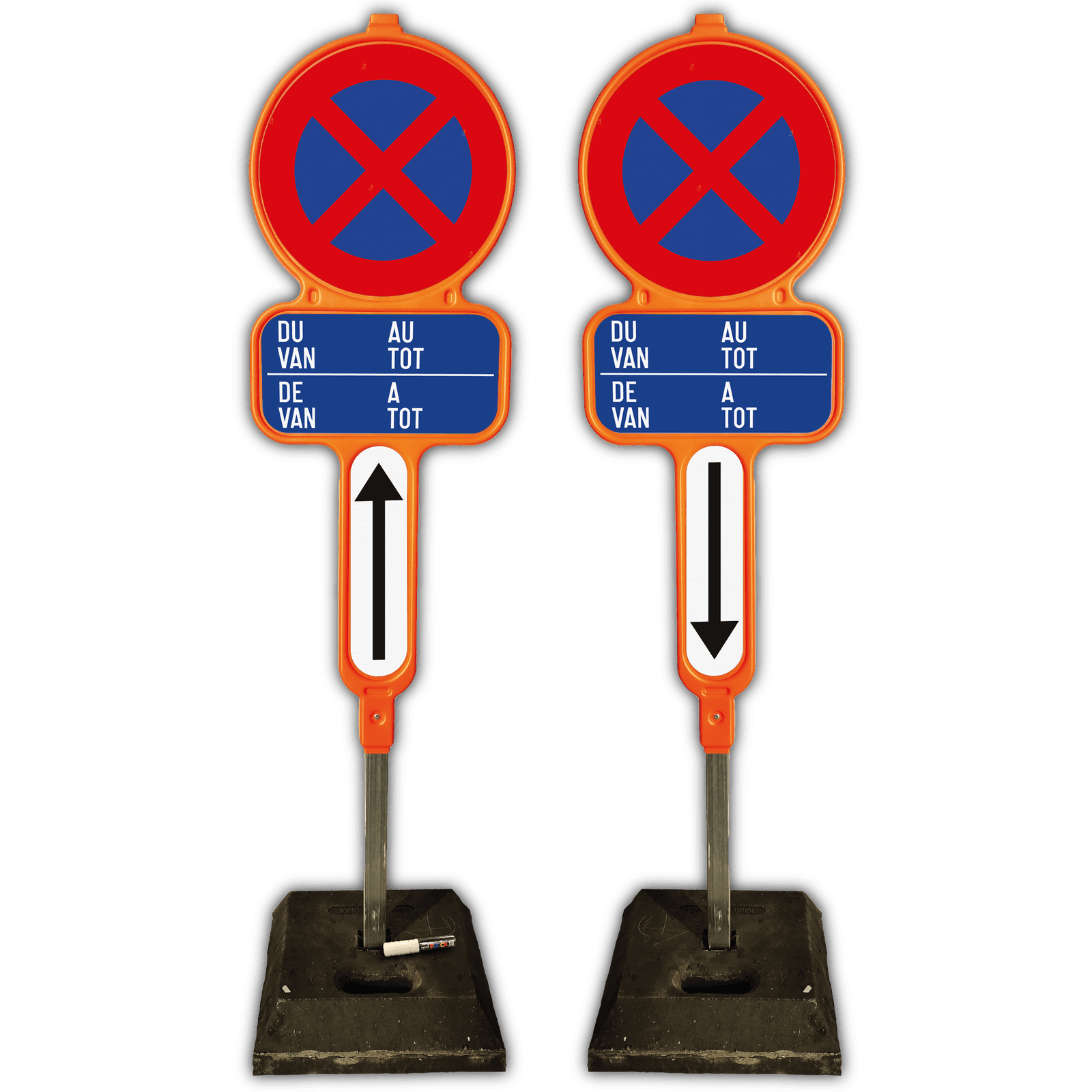 Kit de panneaux d'interdiction d'arrêt et de stationnement en PEHD - E3 - FR/NL