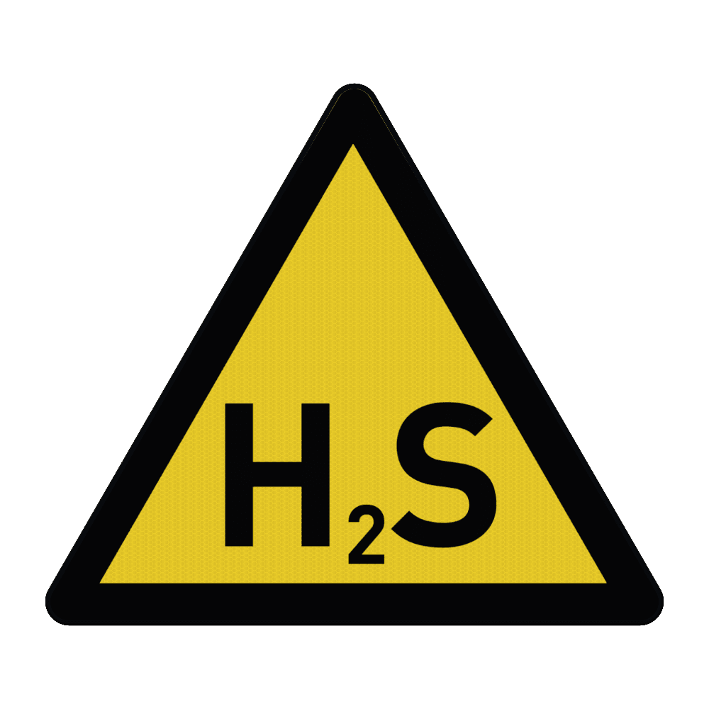 Waarschuwingsbord - Gevaar voor waterstofsulfide