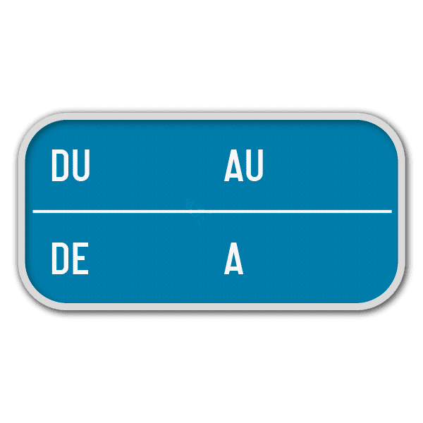 Panneau G2000 - G type VIId - Panneaux additionnels d'arrêt et de stationnement