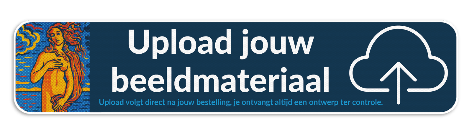 Informatiebord 1200x250mm reflecterend met je eigen opdruk