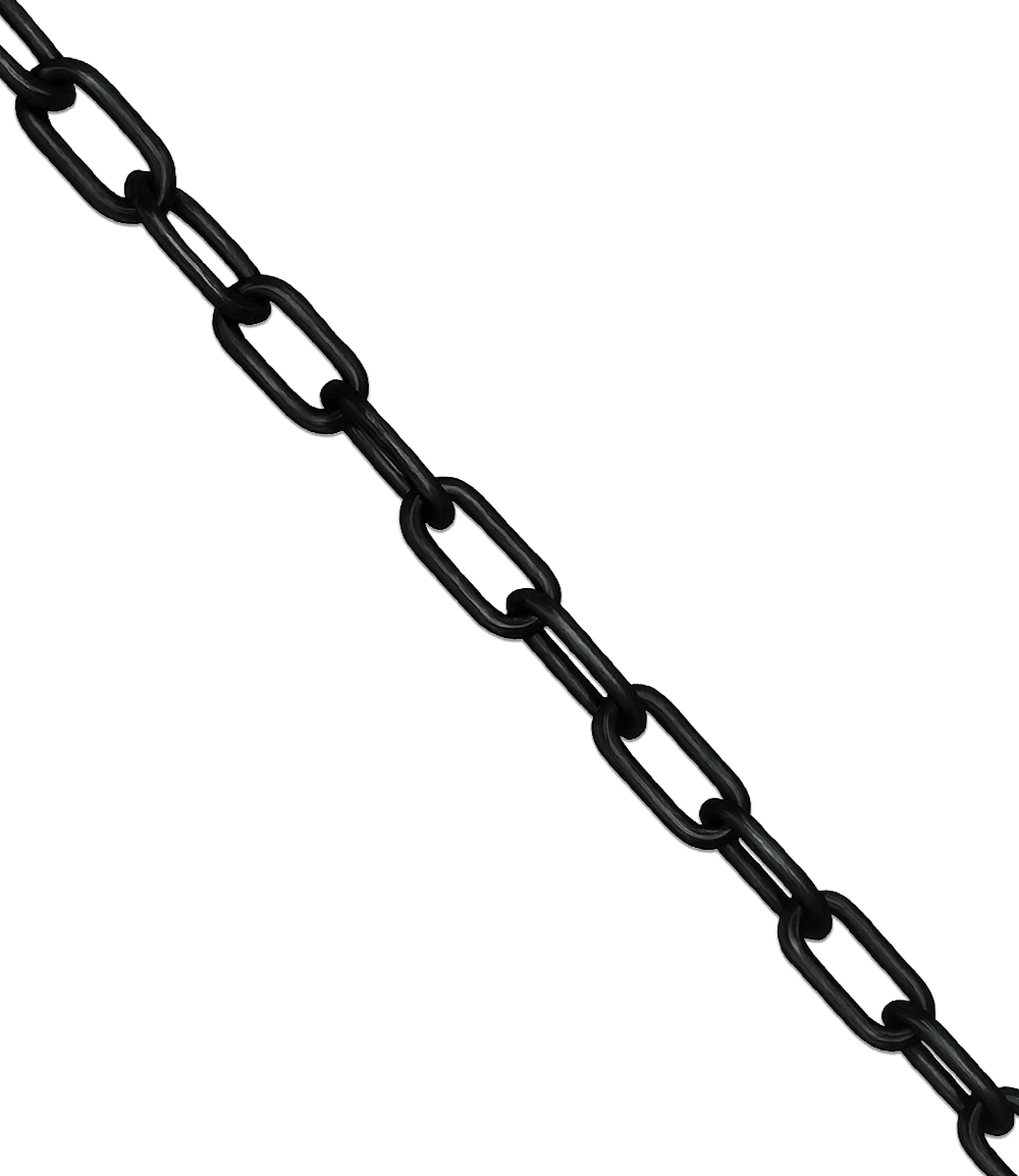 Sperrkette Kunststoff schwarz 6mm - Länge 25 meter