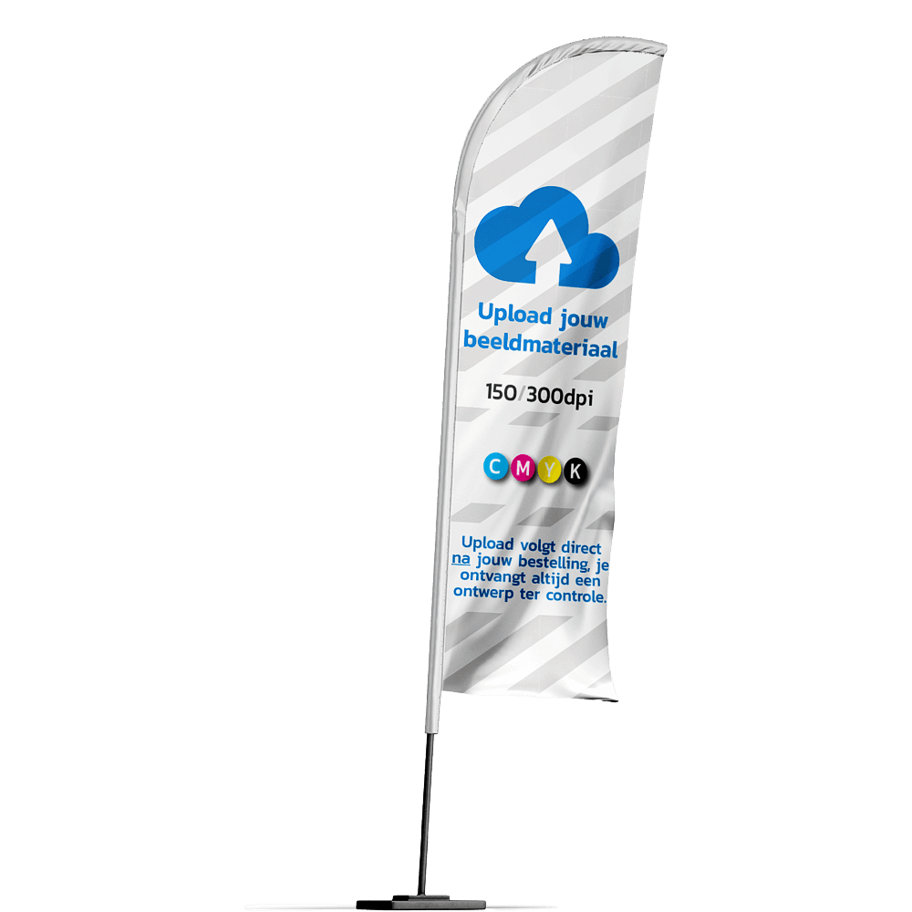 Beachflag 800x2200mm - Eigen logo/ontwerp