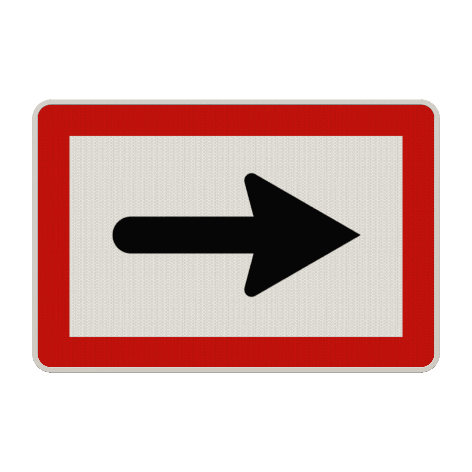 Schifffahrtsschild B.1 - Gebot die durch den Pfeil angezeigte Richtung einzuschlagen