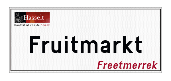 Straatnaambord Hasselt (oud)