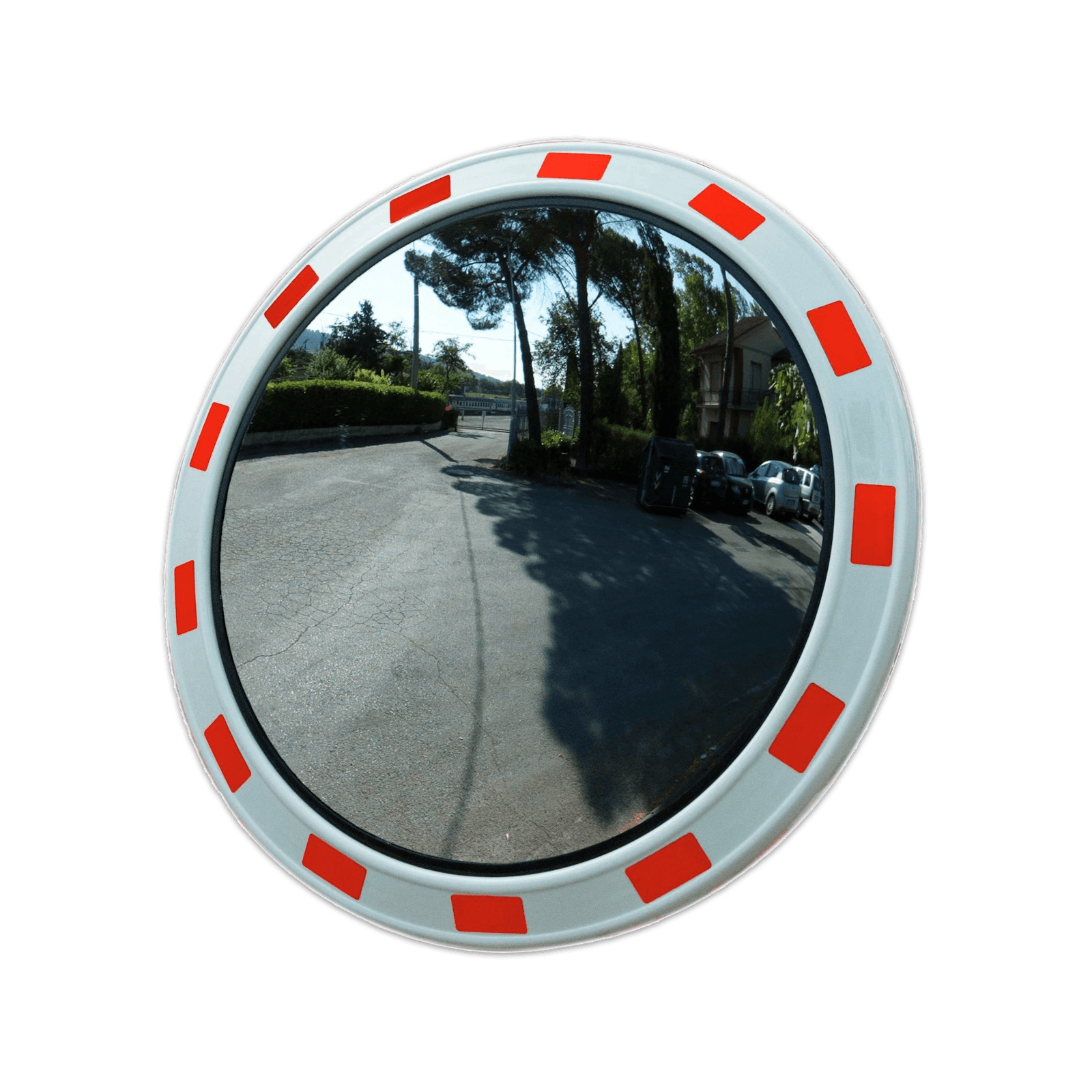 Verkehrsspiegel rund Ø100cm – Acryl mit rot-weißer Reflexumrandung