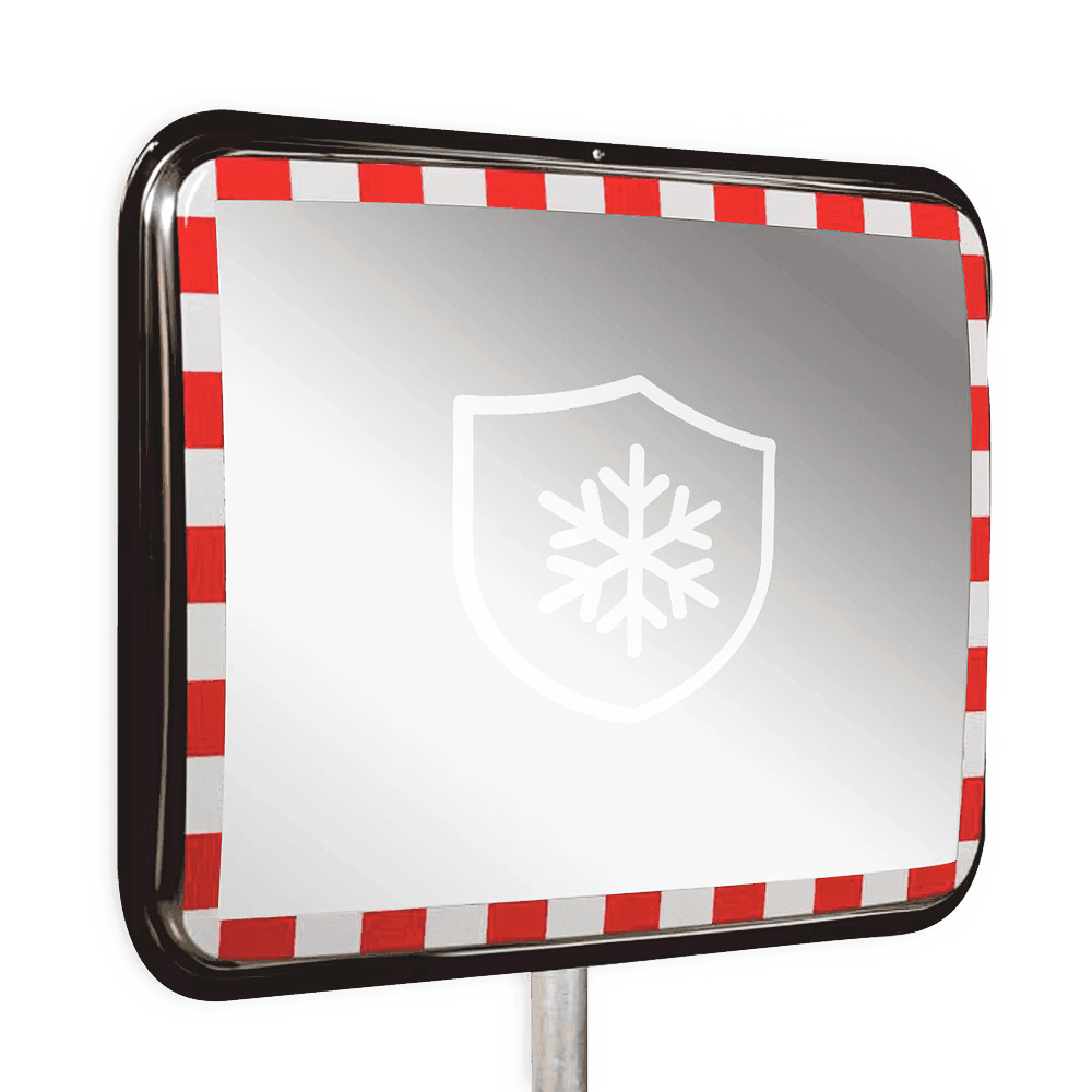 Verkehrsspiegel 600x800mm Eisfrei aus Edelstahl