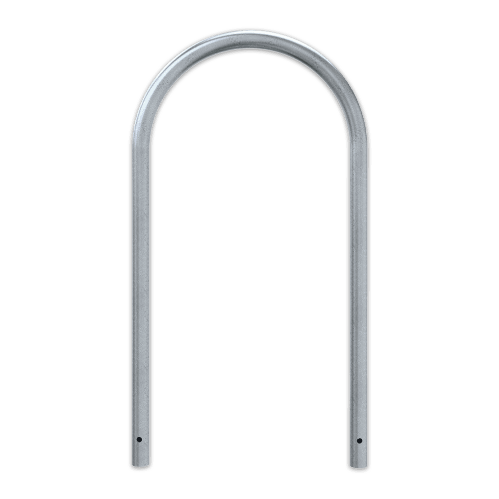 Fahrradbügel aus Stahl (Rundrohr Ø48) 650x1200mm ohne Querholm - zum Einbetonieren