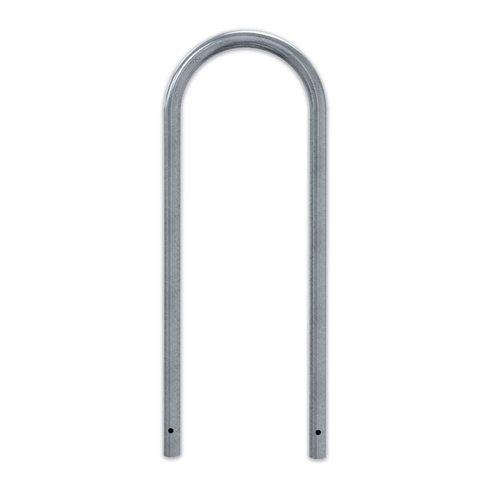 Fahrradbügel aus Stahl (Rundrohr Ø48) 460x1200mm ohne Querholm - zum Einbetonieren