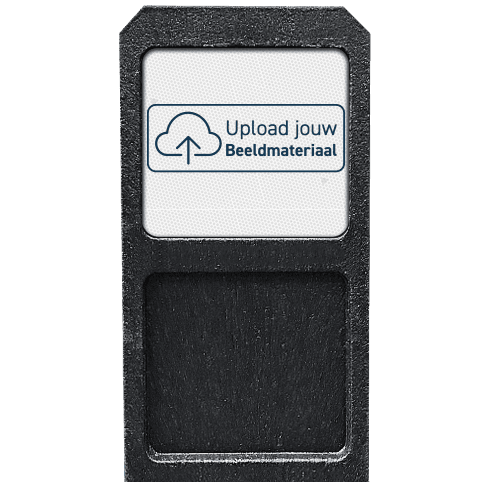 Bermpaal met bordje eigen ontwerp- reflecterend