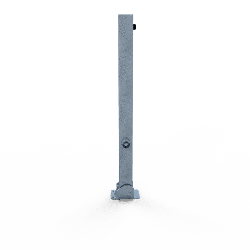 Parkeerpaal neerklapbaar 70x70mm - staal verzinkt