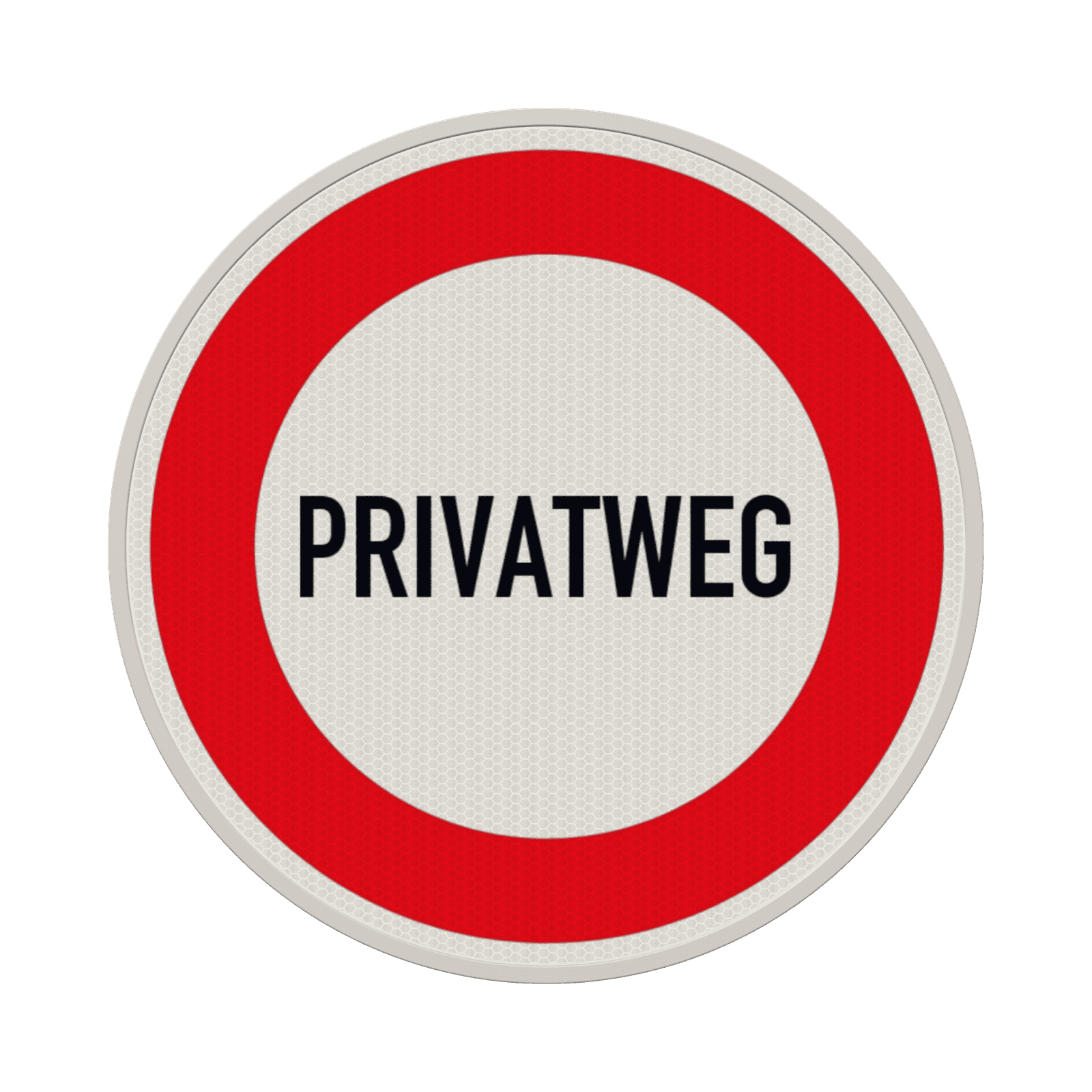 Verbotsschild Privatweg - reflektierend
