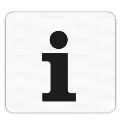 Vlak terreinbord 119x109mm - Pictogram Informatiepunt