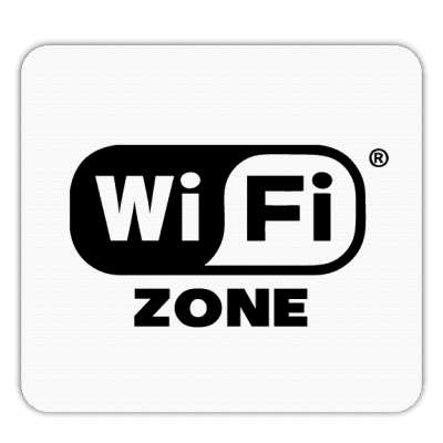 Vlak terreinbord 119x109mm - Pictogram WiFi-zone