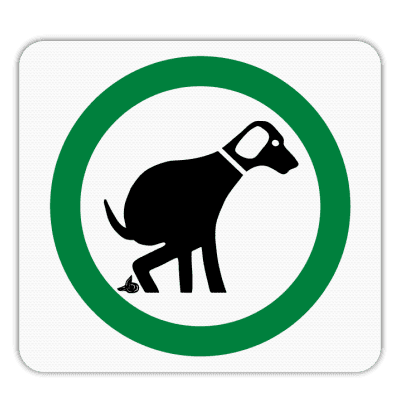 Vlak terreinbord 119x109mm - Pictogram Hondentoilet