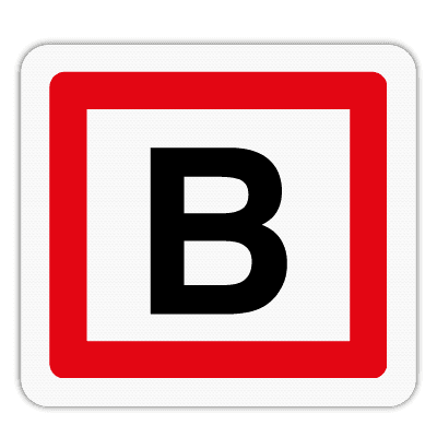 Vlak terreinbord 119x109mm - Pictogram Brandpunt of Brandkraanlocatie