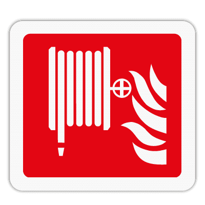 Vlak terreinbord 119x109mm - Pictogram Brandslang