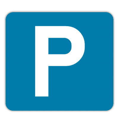 Vlak terreinbord 119x109mm - Pictogram Parking
