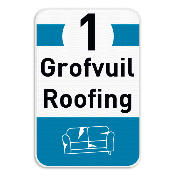 Informatiebord afval recycling - Grofvuil/roofing