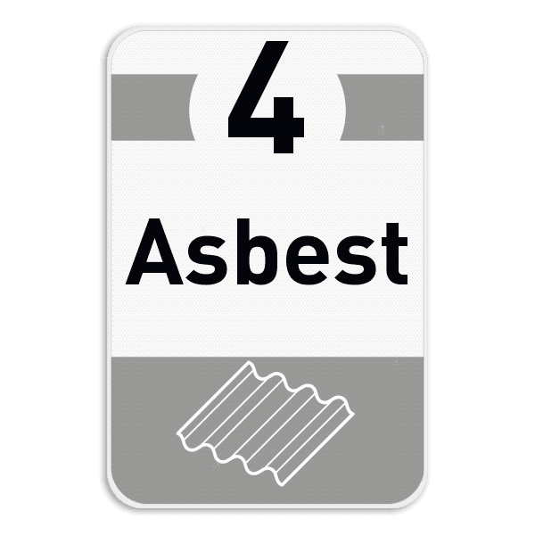 Informatiebord afval recycling - Asbest